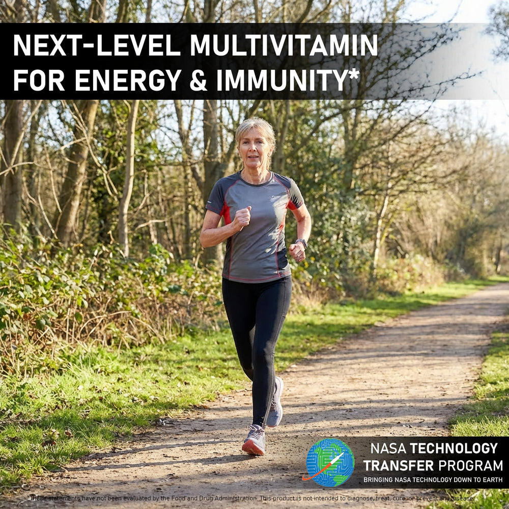 NASA-inspired Nugevity AS10 Life concept symbolizing trusted wellness heritage.