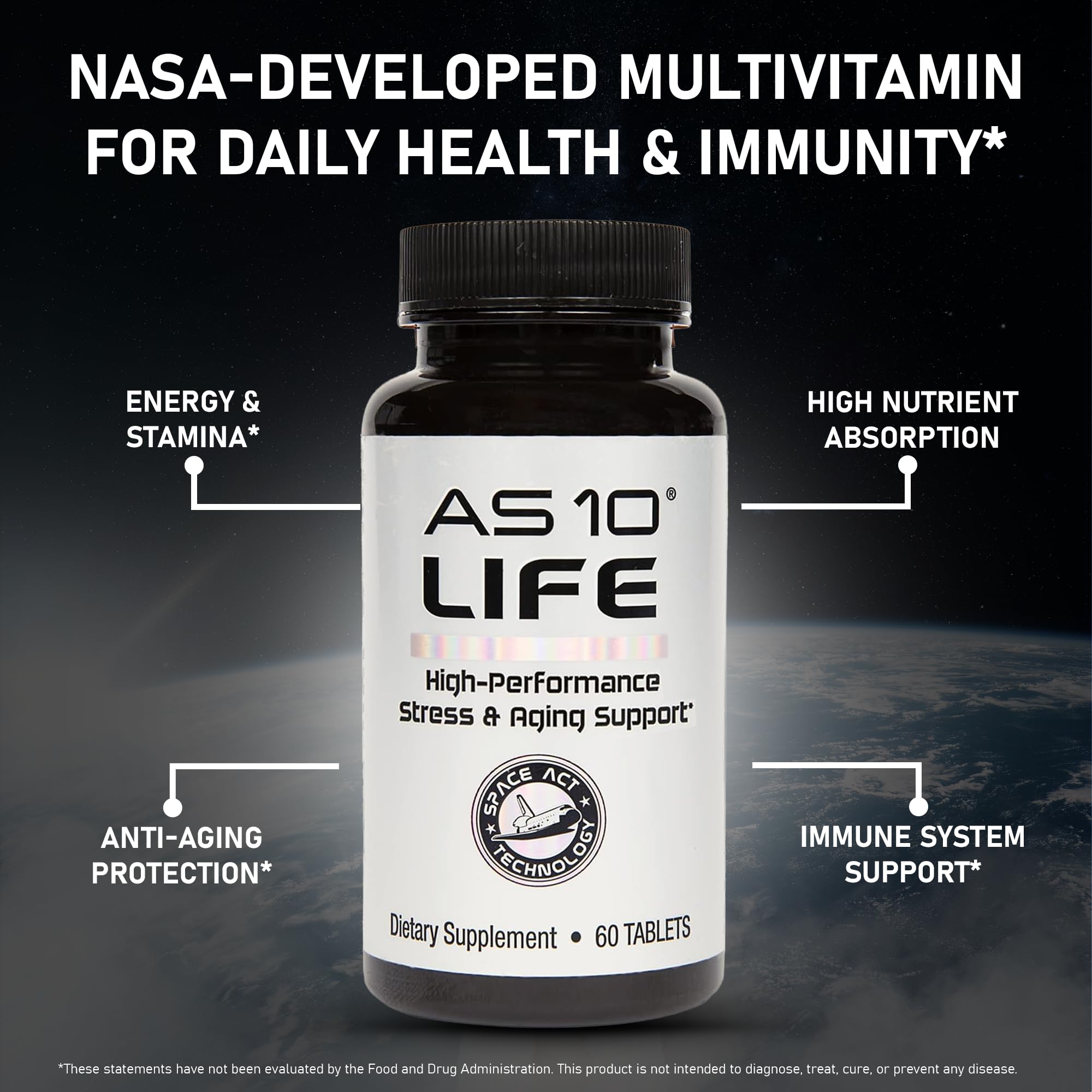 Close-up of Nugevity AS10 Life tablets showing accessibility and size.