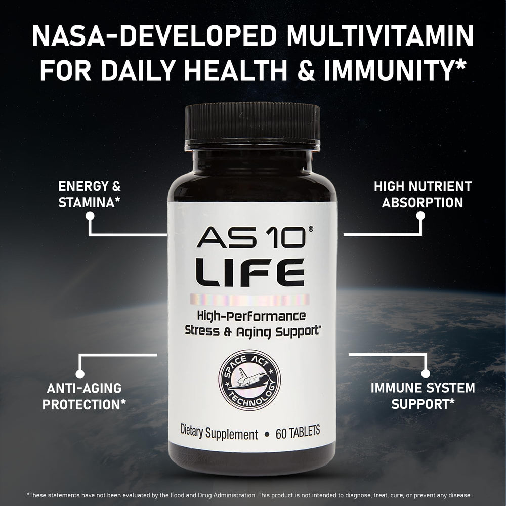 Close-up of Nugevity AS10 Life tablets showing accessibility and size.