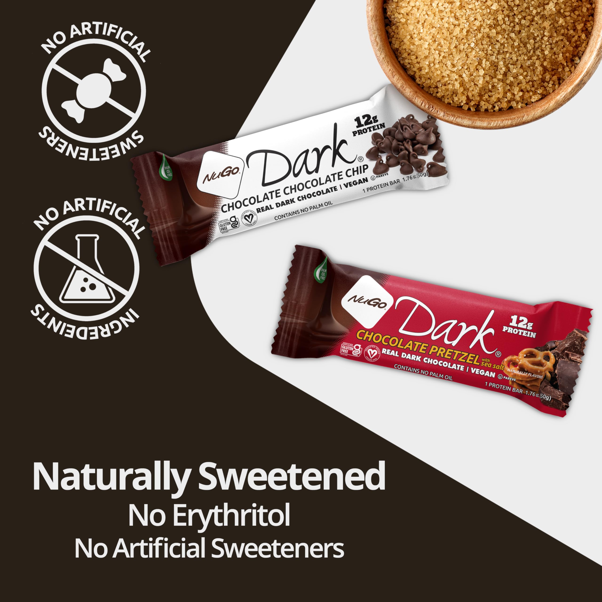 NuGo Dark clean label, no artificial ingredients.
