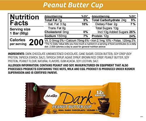 Kosher Pareve mark shown on NuGo packaging.