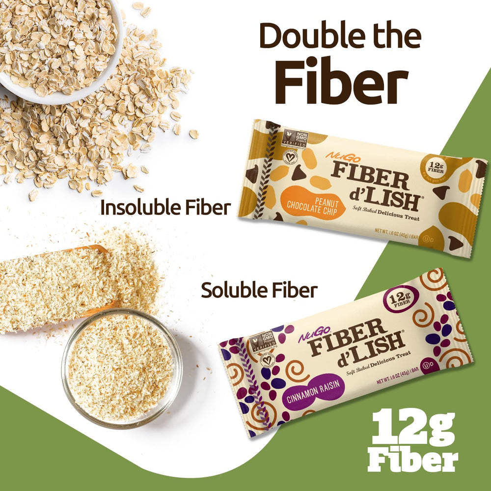 Two Blondie bars on a tray highlight portable, high-fiber snacking