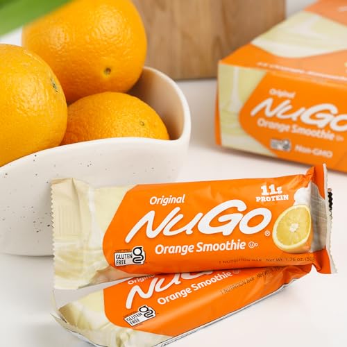 NuGo gluten-free certification label on packaging.
