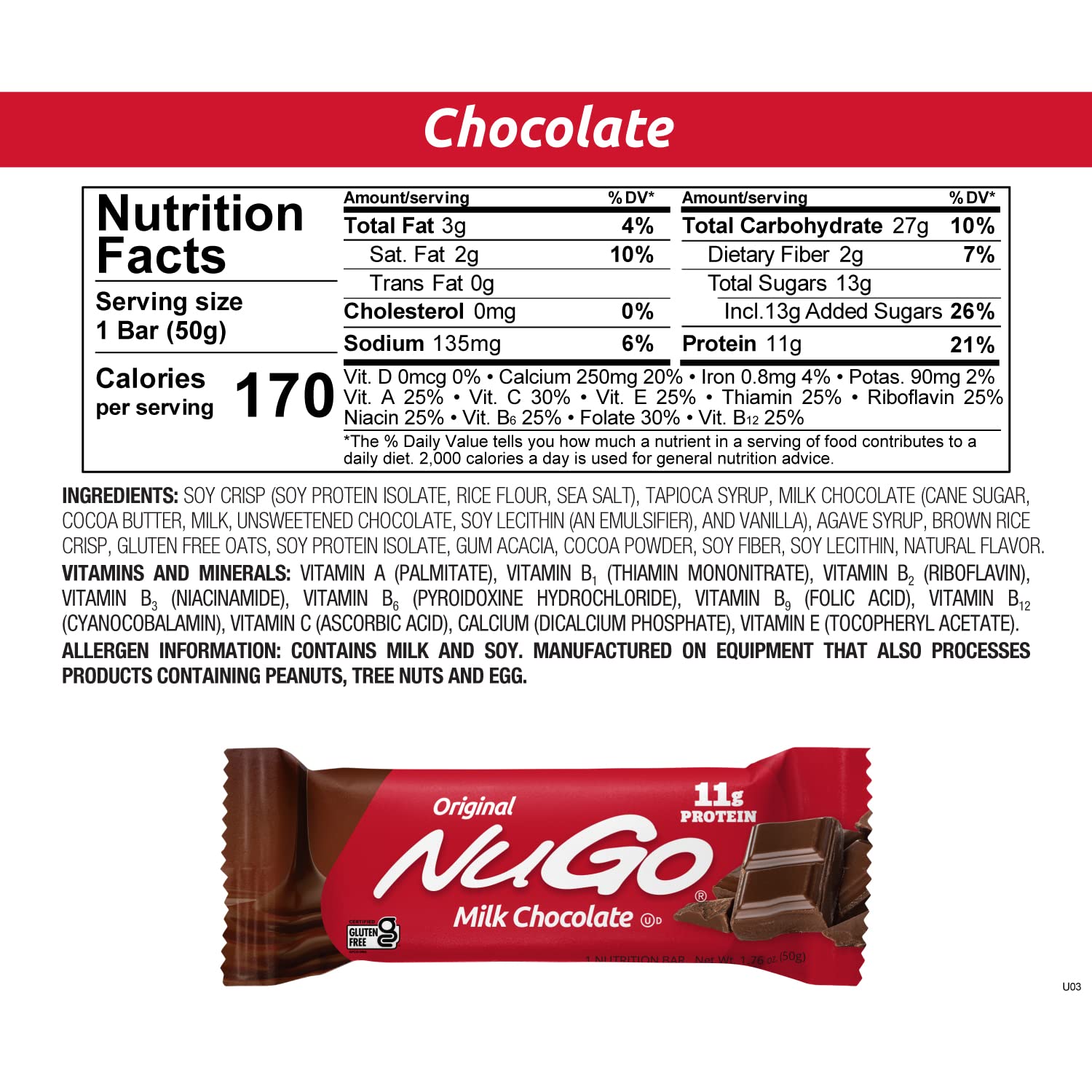 NuGo bars packed in a lunchbox for on-the-go snacking.