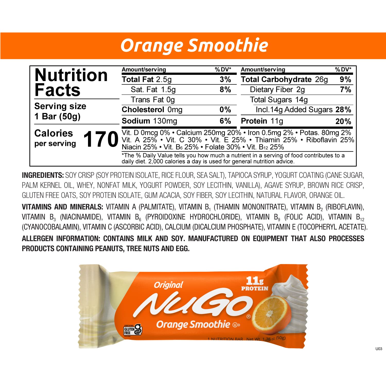 NuGo bar packaging front view showcasing product variety.