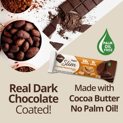 NuGo Slim gluten-free ingredients list visible on wrapper