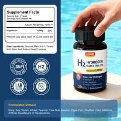 NUISM hydrogen tablets dissolve in water for quick, clean hydrogen.