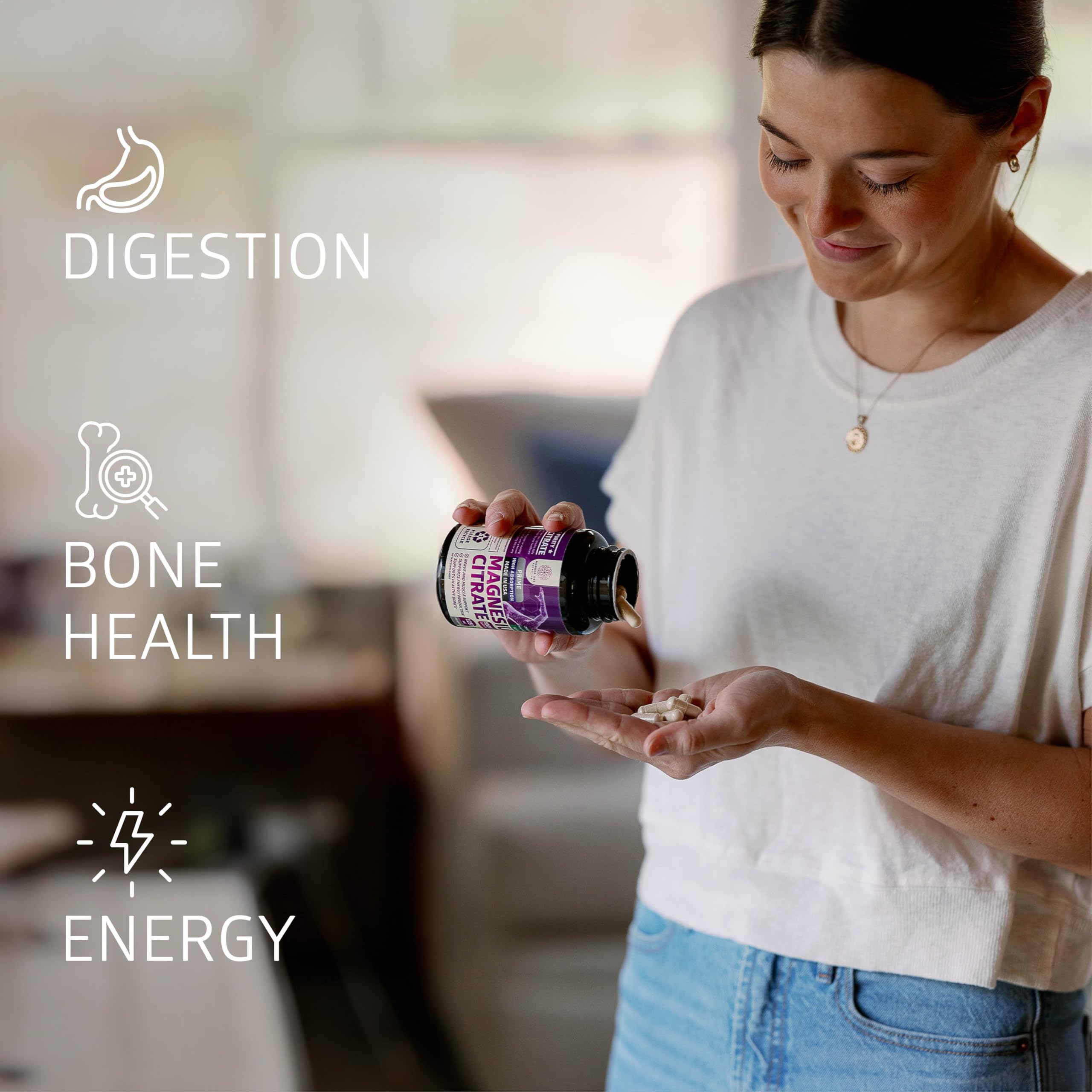 Number One Nutrition Magnesium Citrate label closeup highlights purity and ingredients