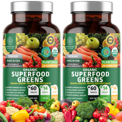 Number One Nutrition N1N Green Superfood 2-pack bottle front for daily energy
