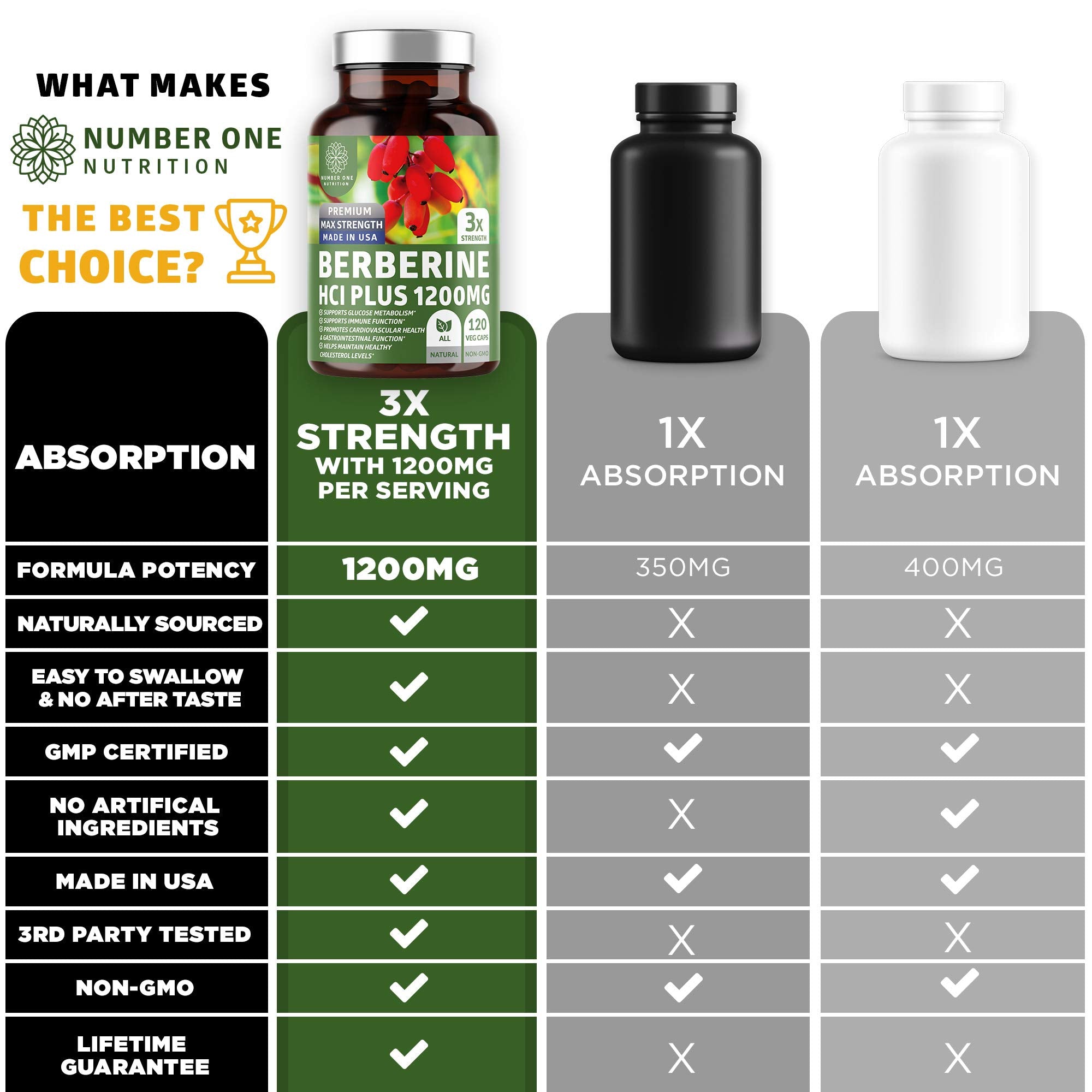 Number One Nutrition N1N Berberine Plus on a daily-use setup with water