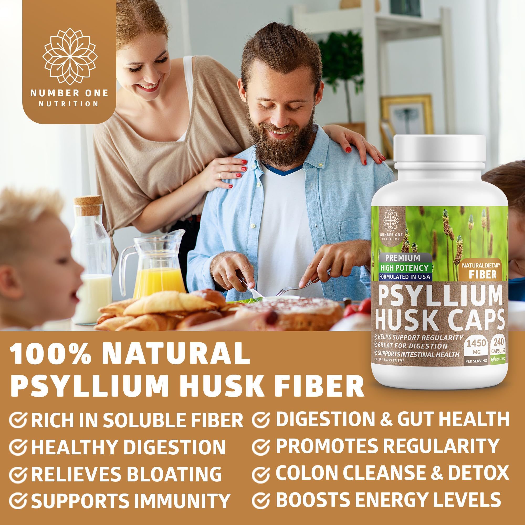 Serving scene shows easy-to-swallow capsules for daily use