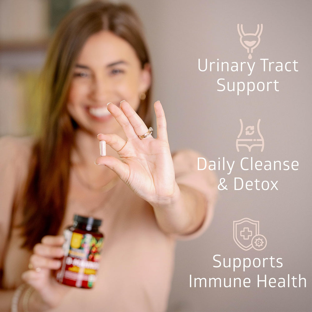Number One Nutrition Premium D Mannose Cranberry Hibiscus bottle cap open highlights convenient capsule access