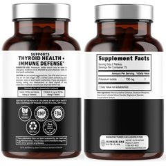 Number One Nutrition potassium iodide bottle label highlights 130 mg per serving.