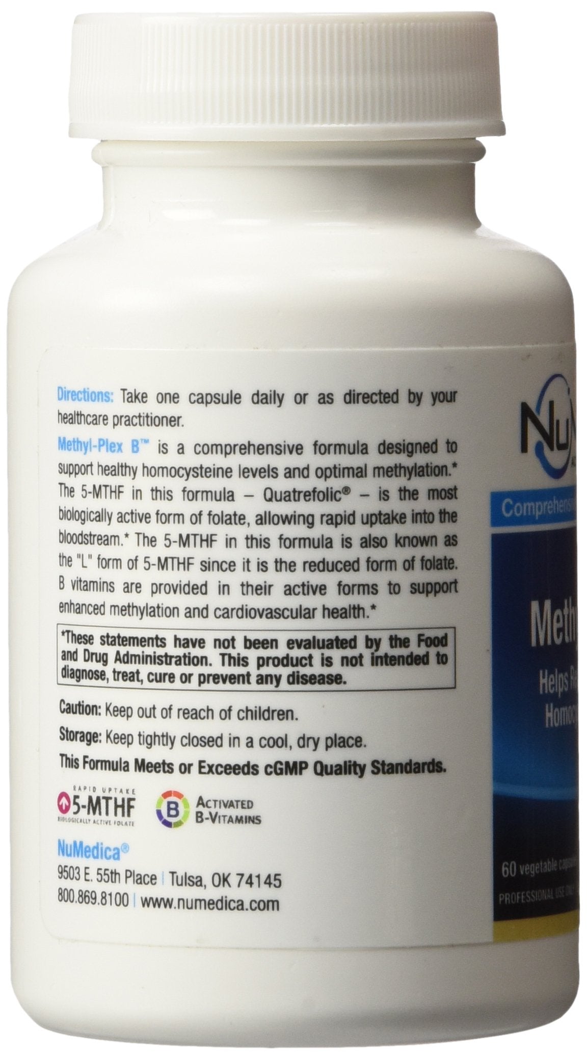 NuMedica Methyl-Plex B bottle on counter; fits into your daily routine