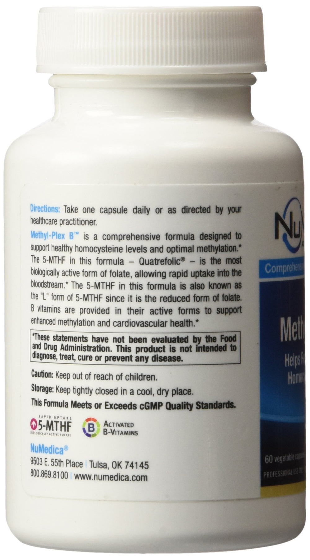 NuMedica Methyl-Plex B bottle on counter; fits into your daily routine