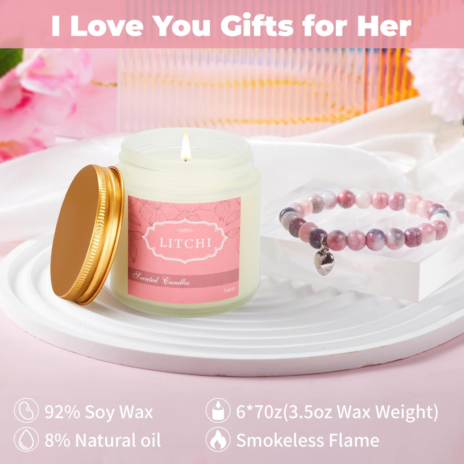 Nuo Cai Duo fig candle jar creates a cozy, mellow mood.