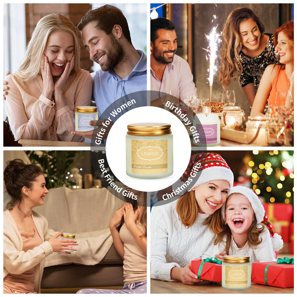 Nuo Cai Duo lemon candle jar brightens the room with citrus lift.