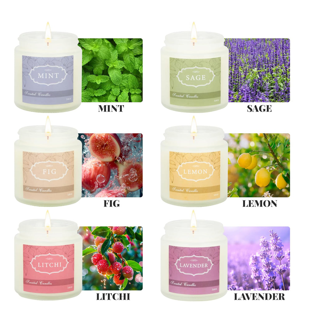 Nuo Cai Duo mint candle jar provides a refreshing scent for focus.