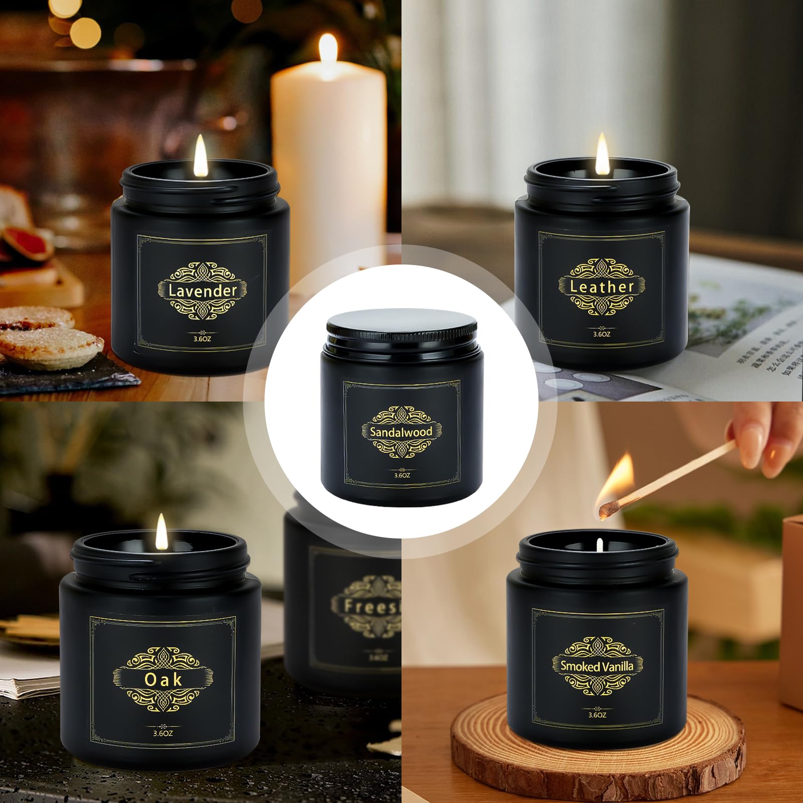 Nuo Cai Duo leather candle provides bold, sophisticated scent for study