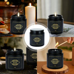 Nuo Cai Duo leather candle provides bold, sophisticated scent for study