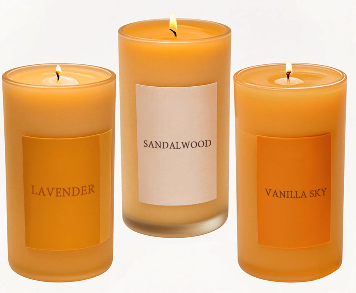 NUOREEL sandalwood beeswax candle boosts focus and meditation.