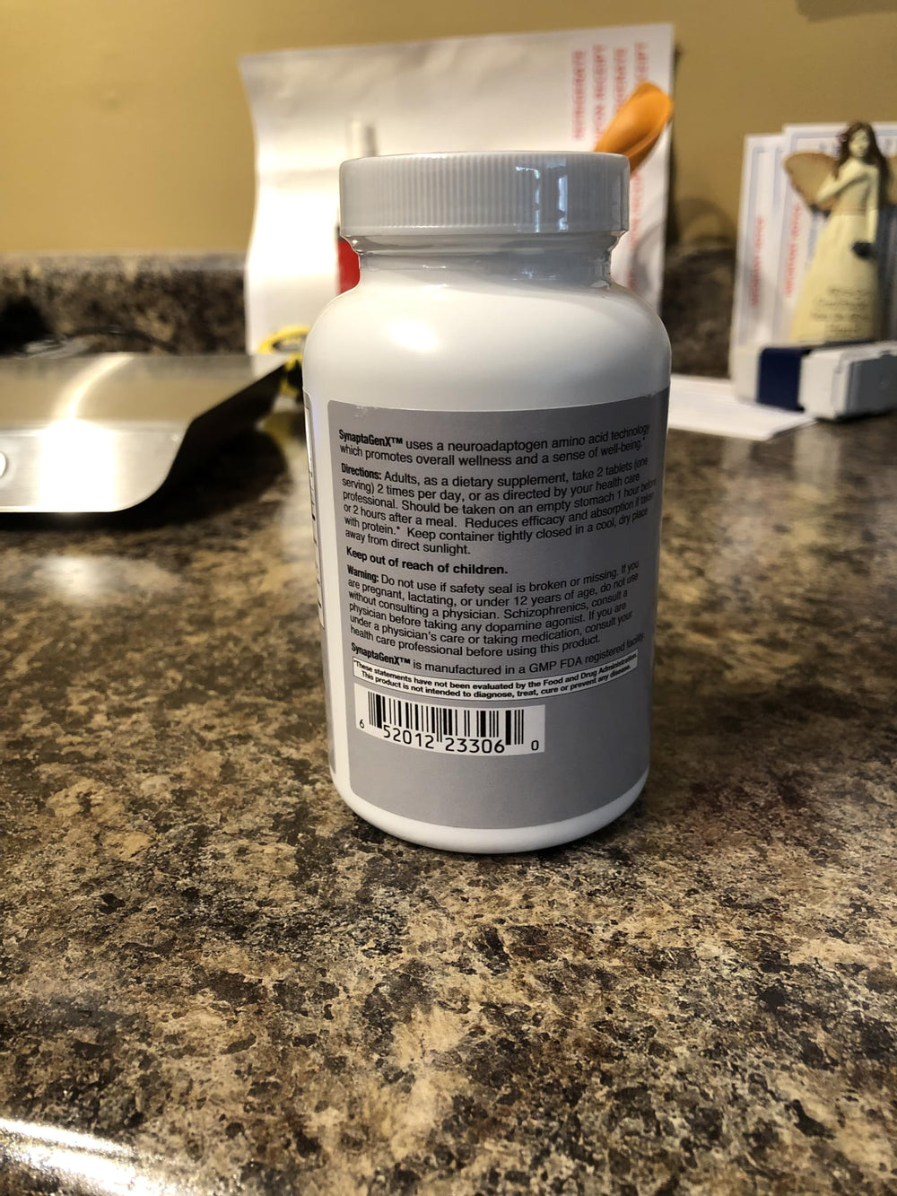 NuPathways SynaptaGenX bottle on a clean desk for focus