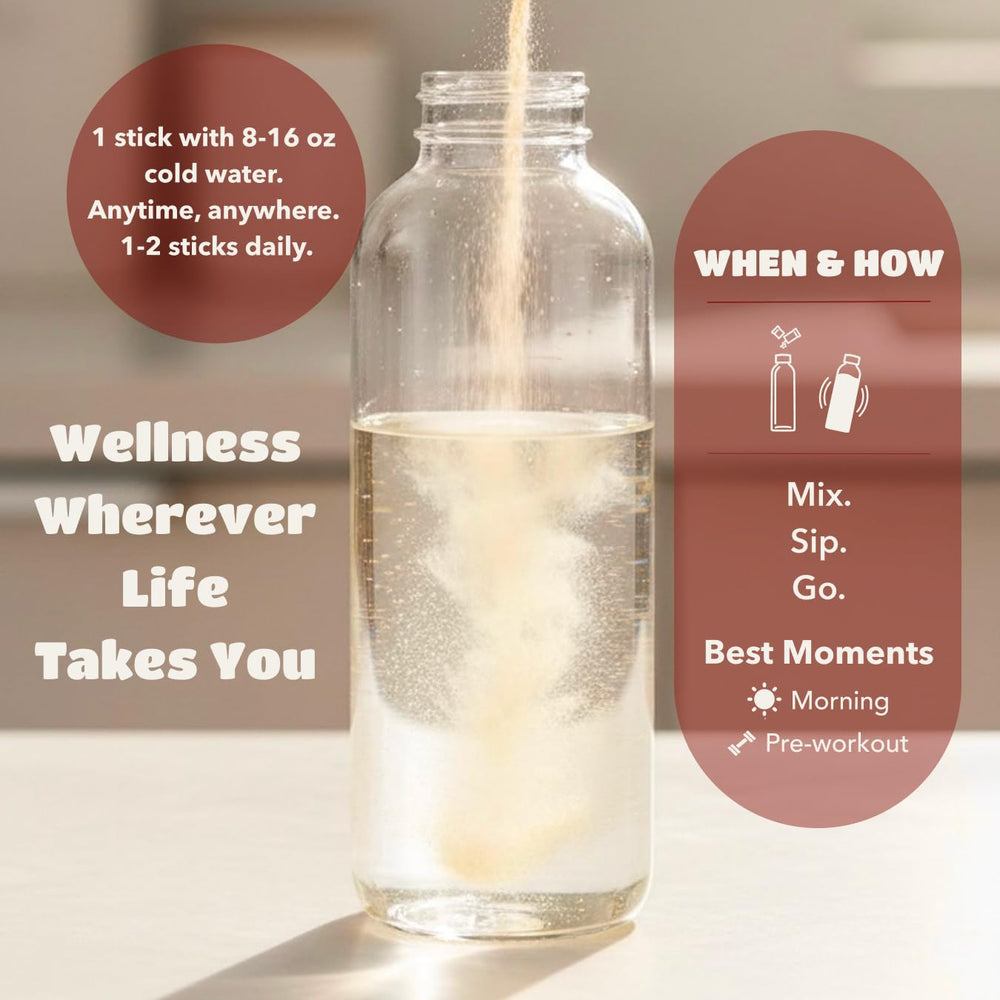 NUR Clear whey drink easily mixes with water without a shaker.