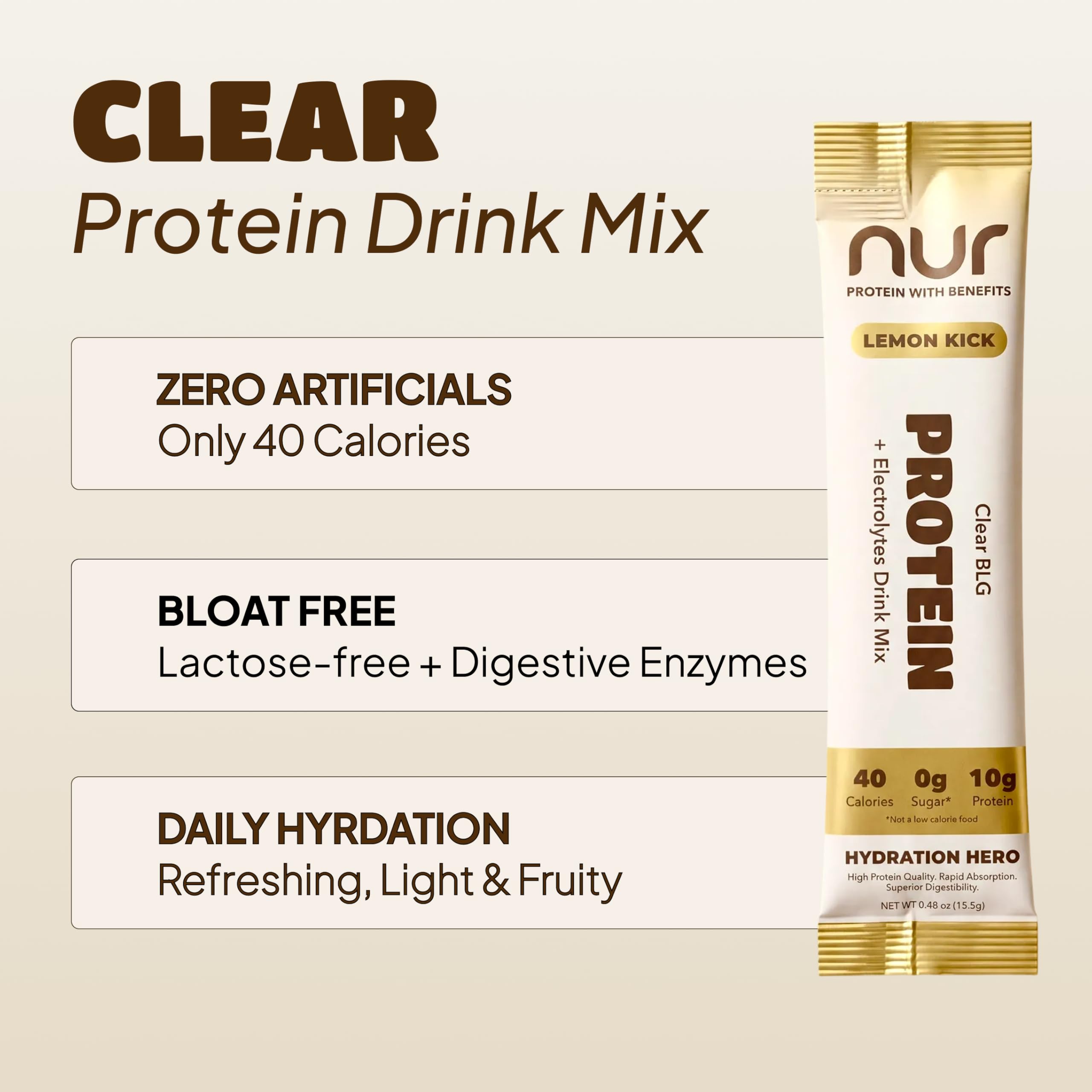 Nur Lemon Kick drink poured into glass shows juice-like appearance and refreshing finish