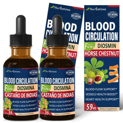 Nurbetoxa blood circulation drops bottle shows herbal blend for daily wellness