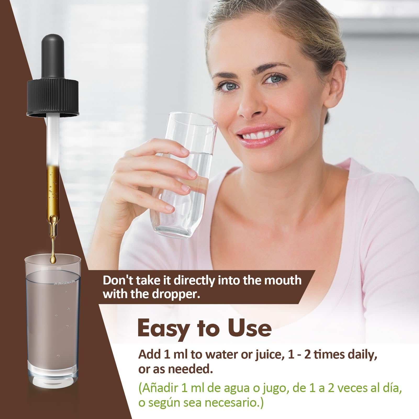 Nurbetoxa Thyroid Drops bottle being held for on-the-go use.