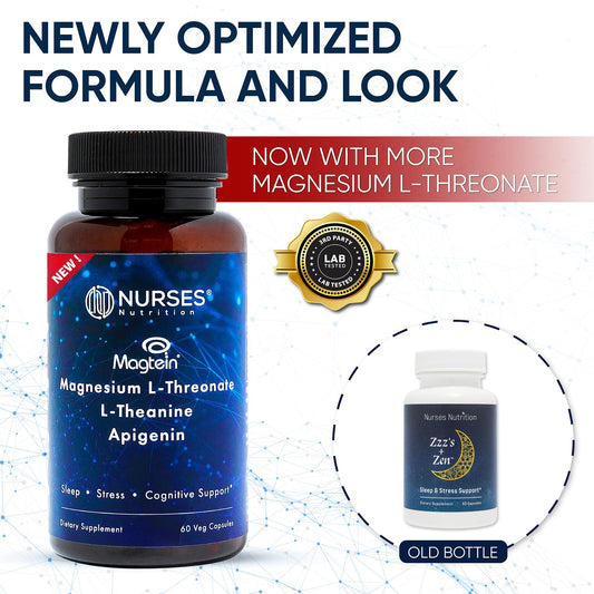 Nurses Nutrition magnesium threonate capsules close-up emphasizing high absorption.