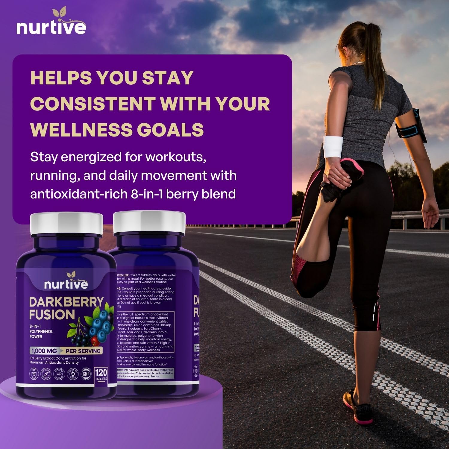 NURTIVE Darkberry Fusion packaging box showcases clean-label promise