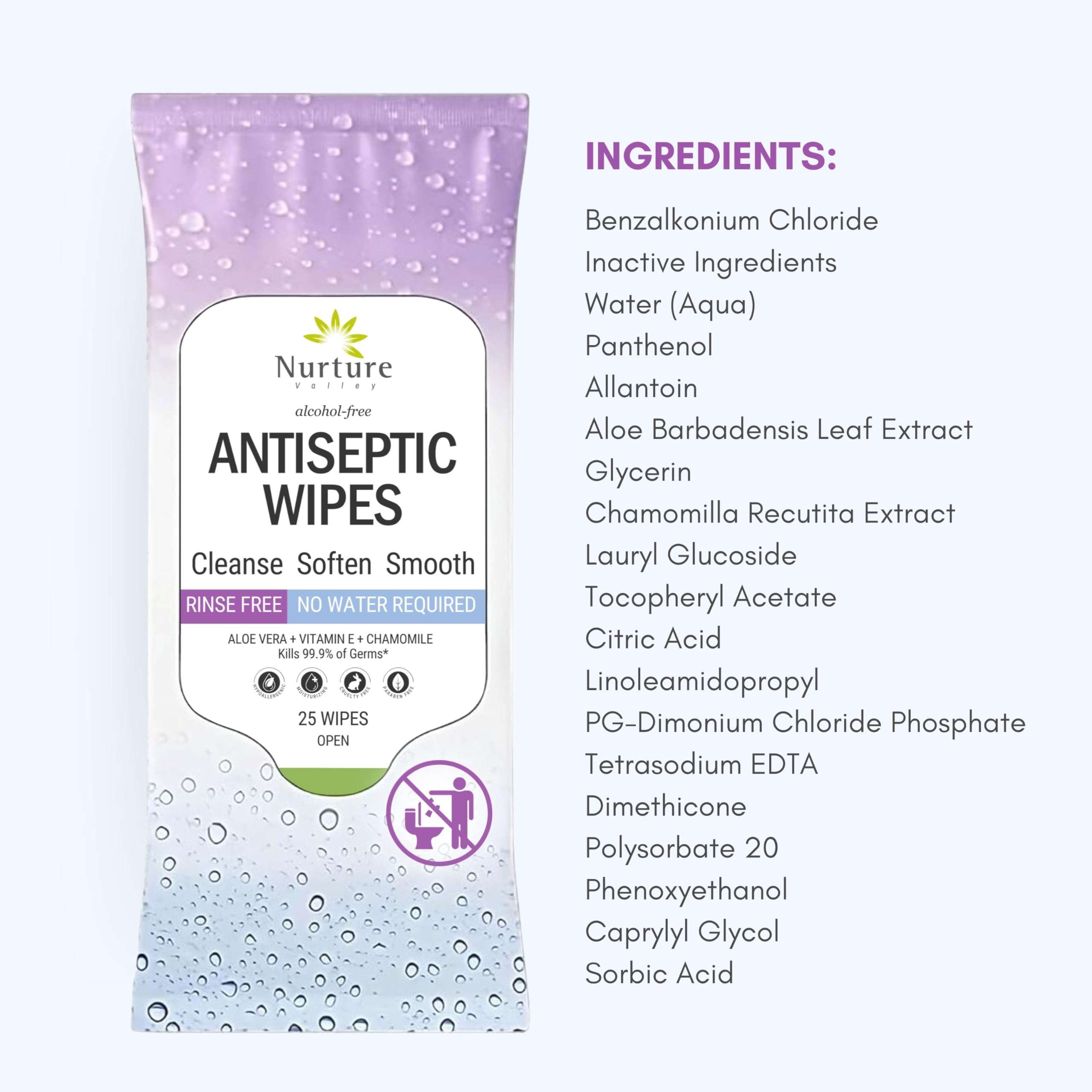 Nurture Valley Nurture XL wipes suitable for baby, kid, and adult use.