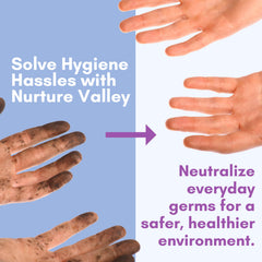 Nurture Valley XL wipes individually wrapped for clean, portable hand and body cleansing.