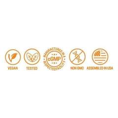 200-count bottle label highlighting vegan, organic, non-GMO features