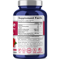Close-up of NusaPure D-Mannose Complex capsules highlighting vegan formula