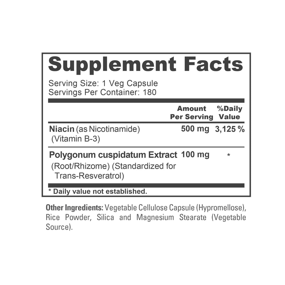 Dosage information card beside NusaPure bottle 500 mg per serving