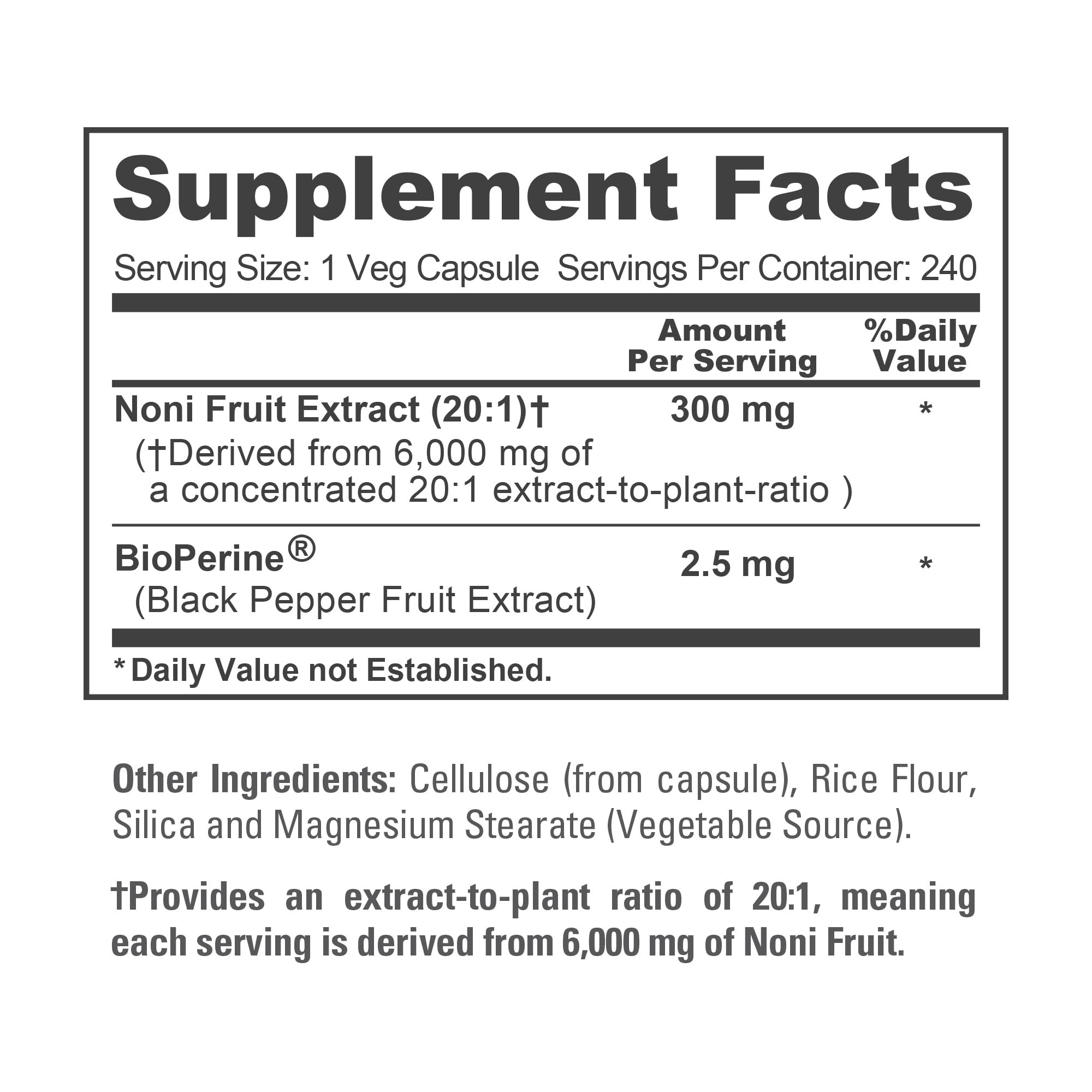 NusaPure Noni vegan non-GMO formulation for clean plant-based nutrition.