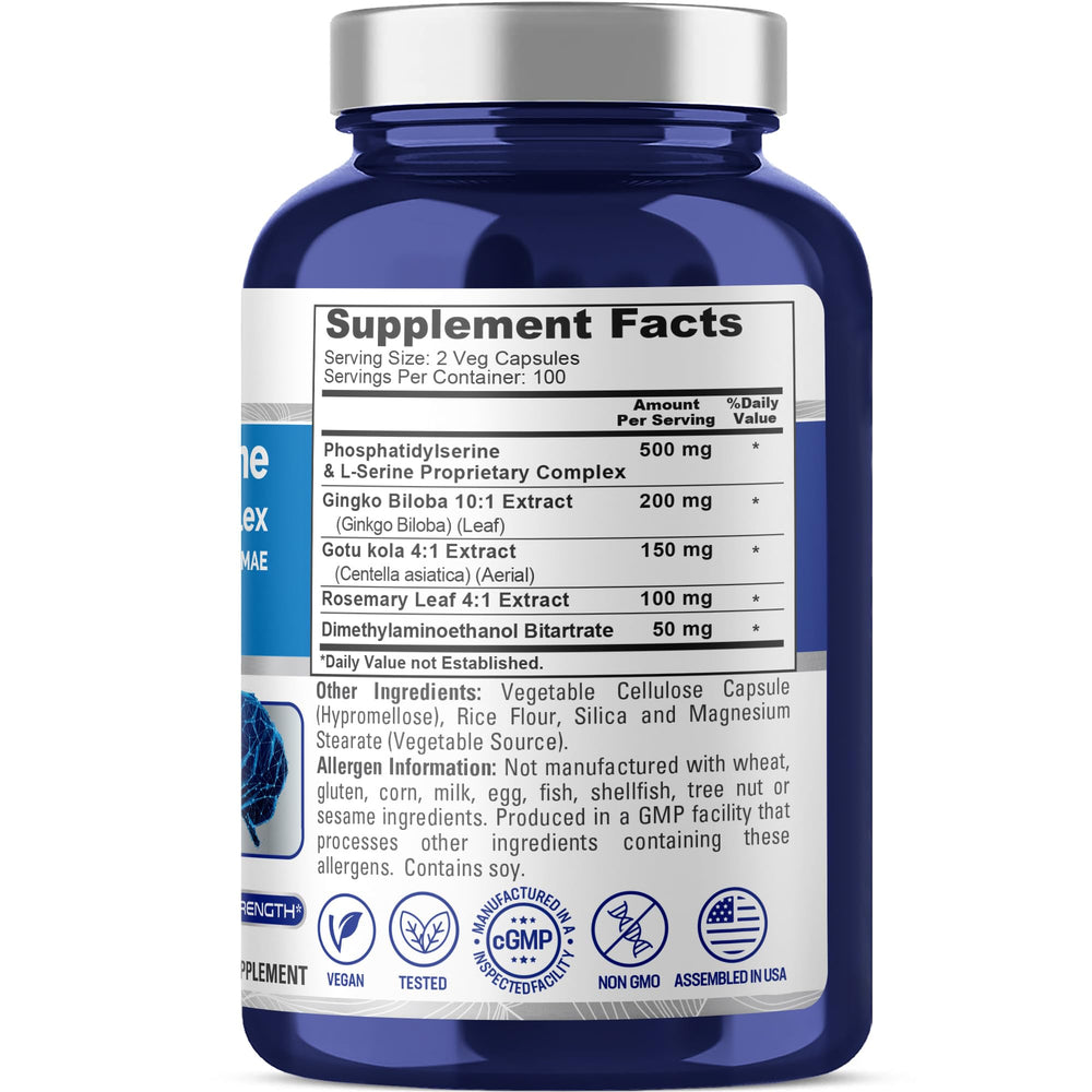 NusaPure Memory Ultimate capsules close-up, convenient daily serving in vegan packaging.