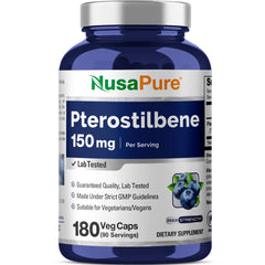 NusaPure Pterostilbene 150mg bottle for daily use