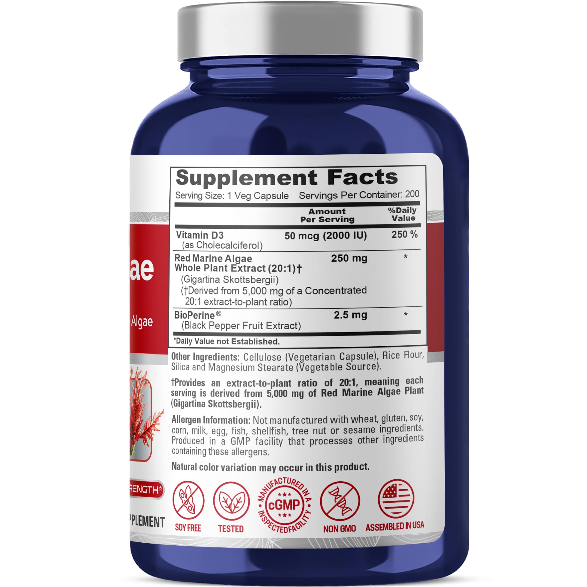 NusaPure Red Marine Algae capsules for easy daily use