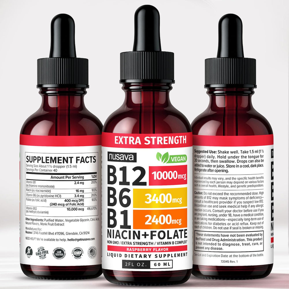 NUSAVA B12 compact packaging for travel-friendly use.