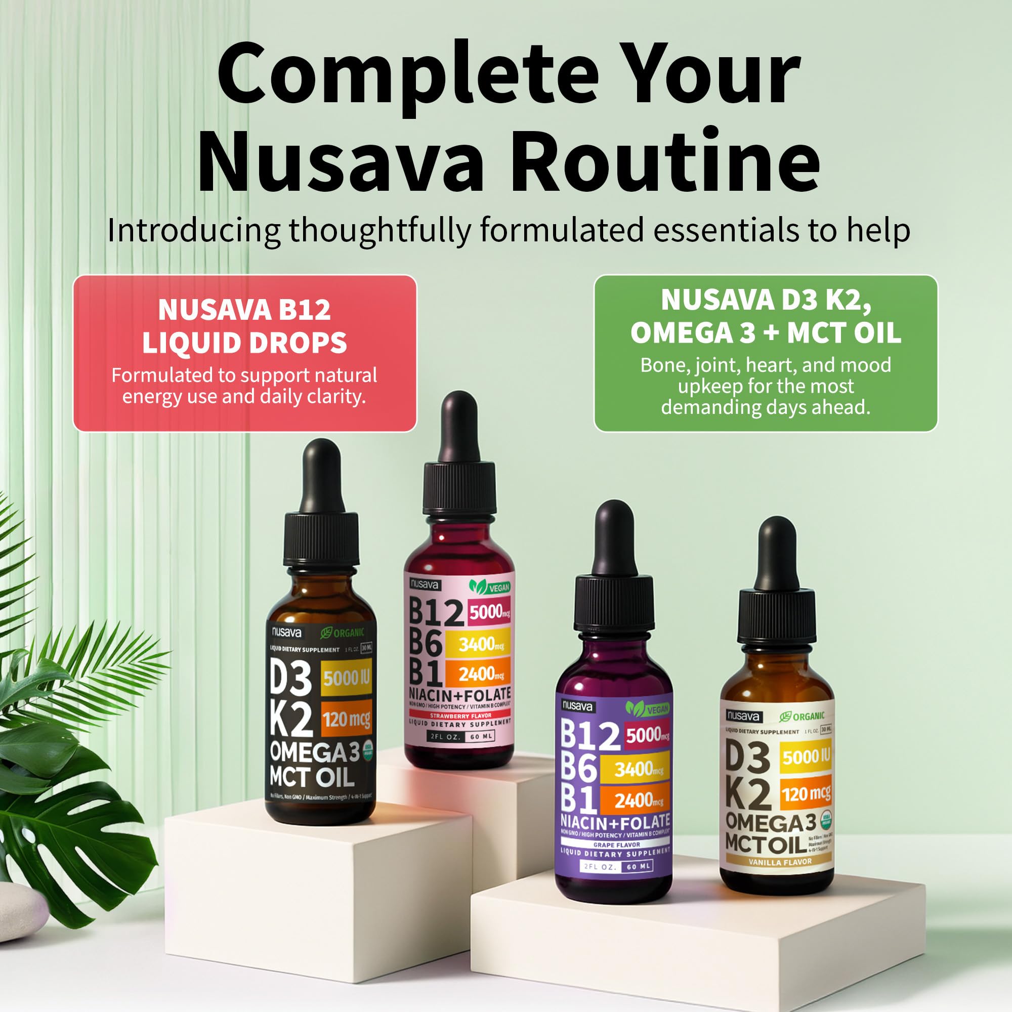 NUSAVA B12 drops USA-made with global ingredients