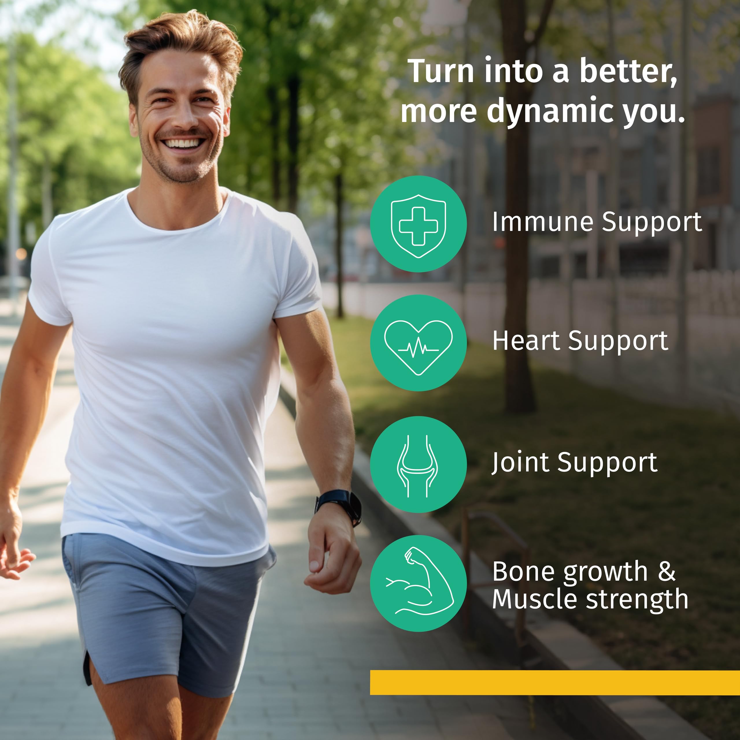 NUSAVA D3K2 nutrition label showcases organic ingredients and non-GMO quality.