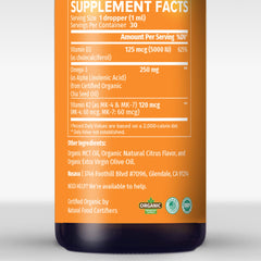NUSAVA Vitamin D3 K2 Drops citrus flavor bottle enhances daily rituals.