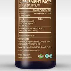 NUSAVA D3 K2 Drops with Omega-3 and MCT oil balance