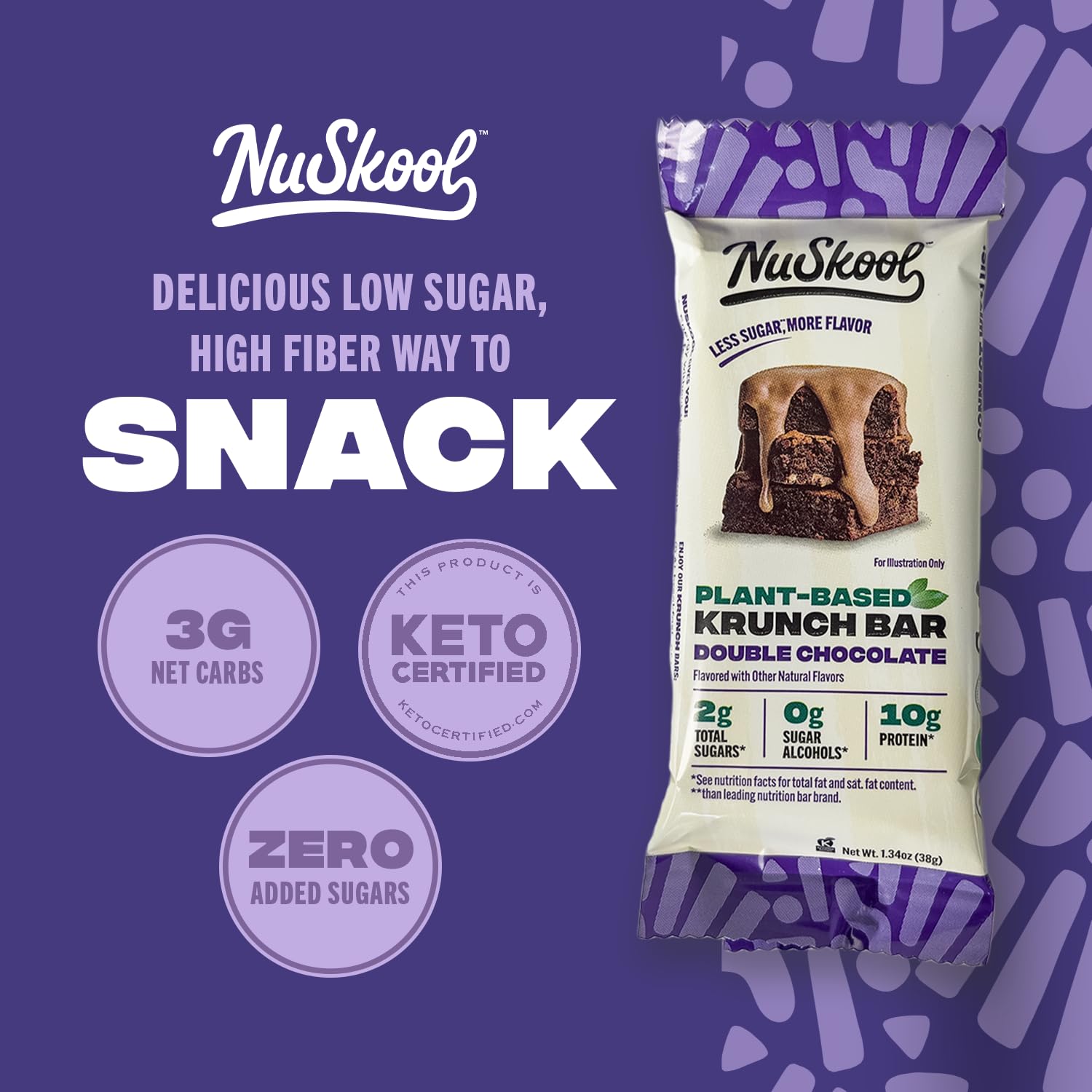NuSkool Krunch Bars on a kitchen counter, ready to snack