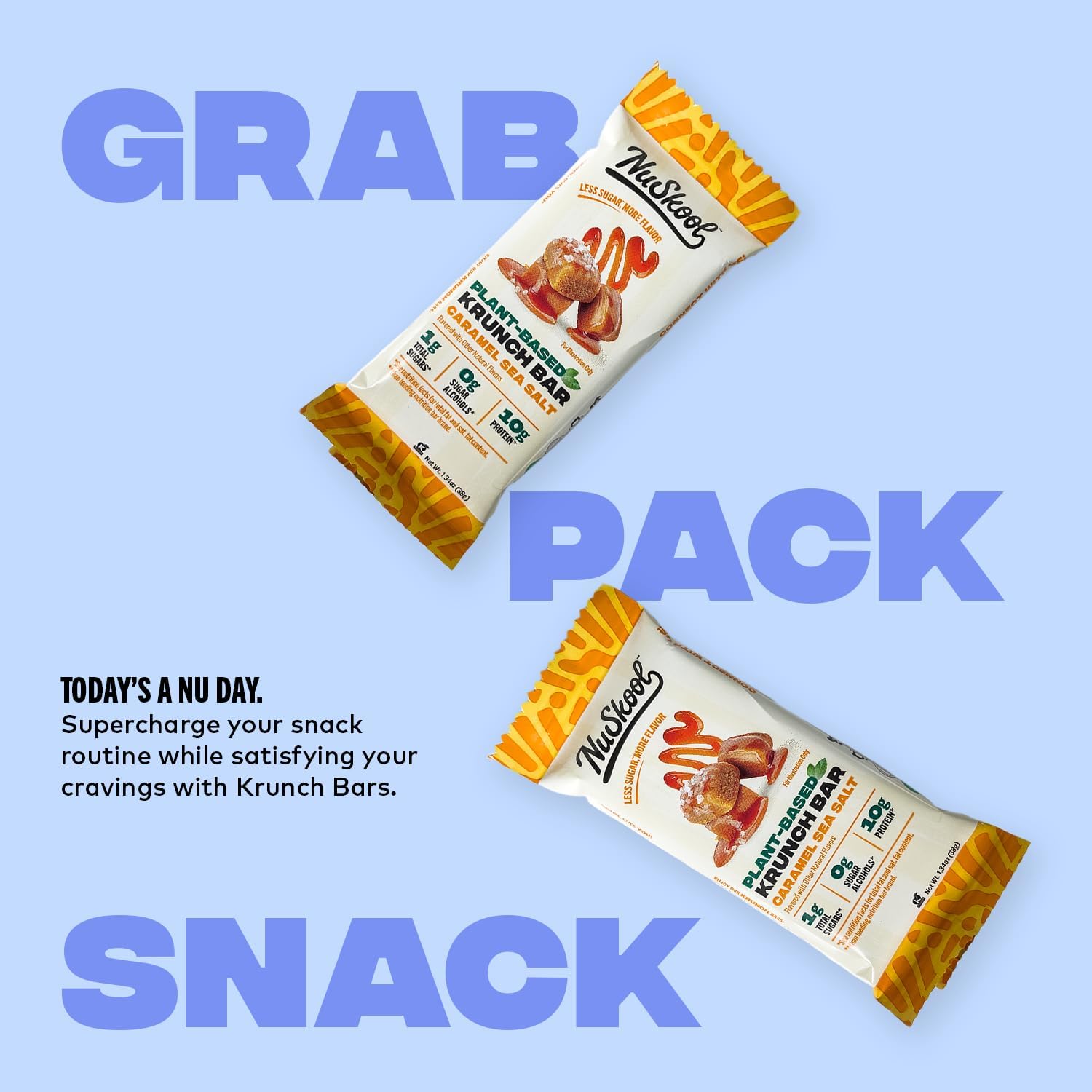 Gluten free NuSkool Krunch Bars packaging for gluten sensitive snacking