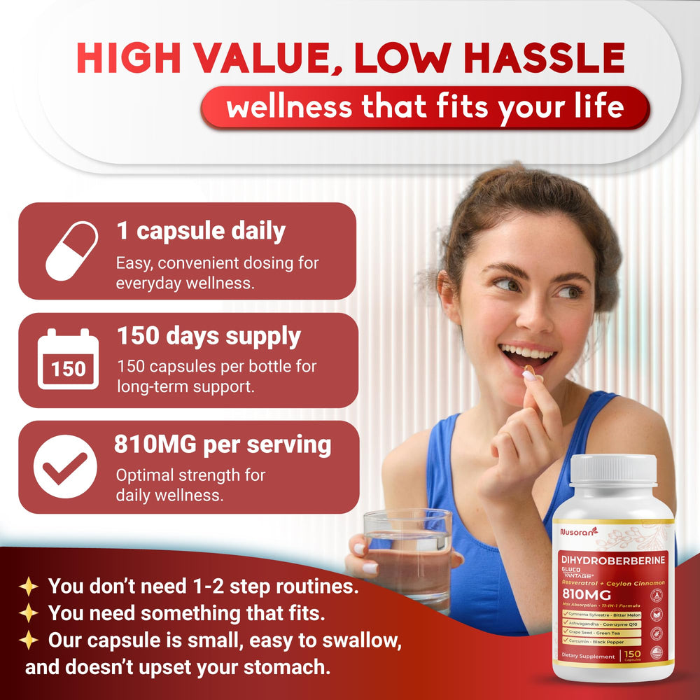 NUSORAN Ashwagandha root with capsules implying stress-adaptive wellness options.
