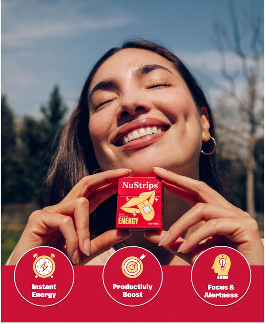 NuStrips melts on tongue for rapid energy without jitters.